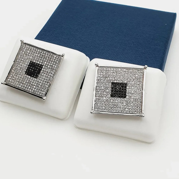 "925 Sterling Silver Plated CZ Earrings, EVBRS672 - Picture 9 of 10